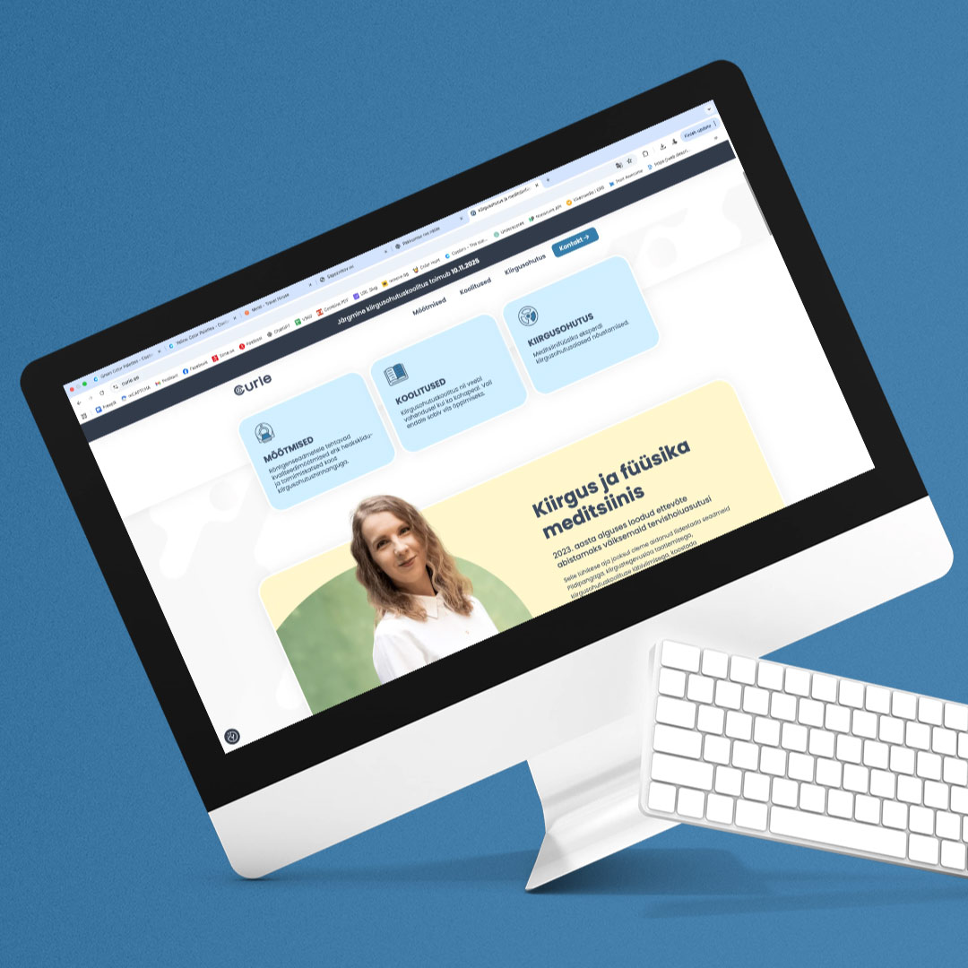 Curie veebileht ja logo