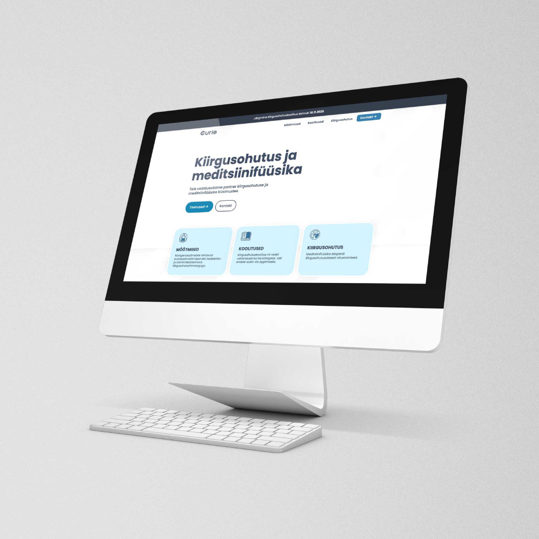 Curie veeb desktopis