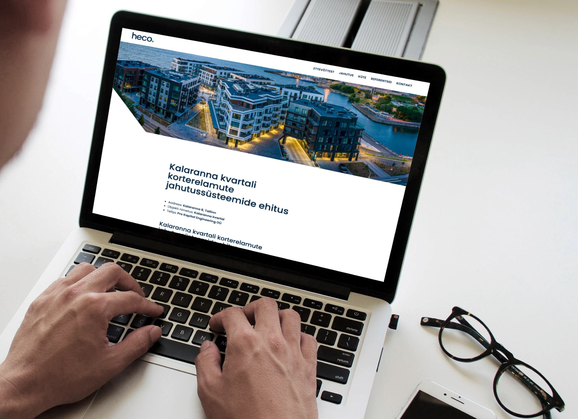 Heco ehitus veebileht desktopis